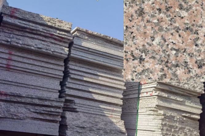 甘肃兰州大理石 石英石 芝麻灰 芝麻白 黄金麻 樱花红花岗岩石材   地铺石 路沿石 石球 生产加工厂家13919123140