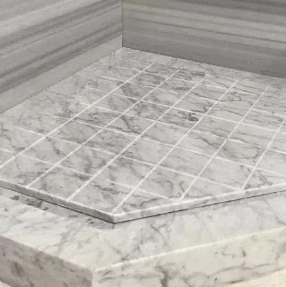 甘肃兰州石材厂卫生间淋浴房地面石材拉槽实例13919123140