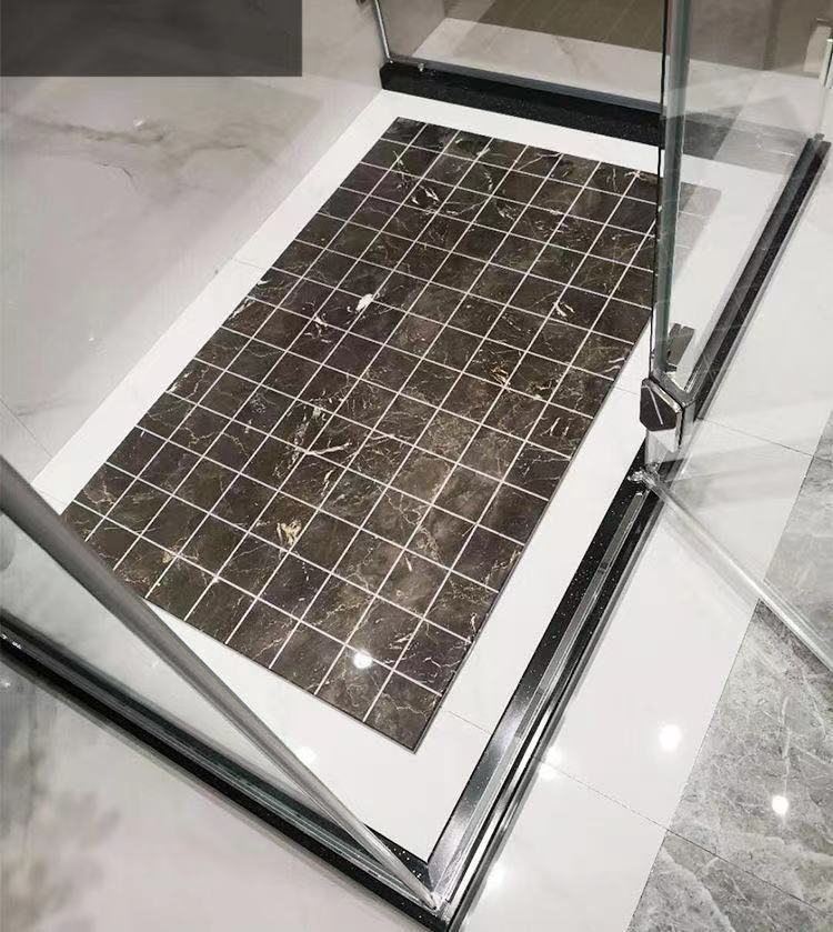 甘肃兰州石材厂卫生间淋浴房地面石材拉槽实例13919123140